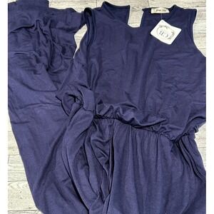 NWT Womens Beesen‎ River Size SMALL Blue Sleeveless Jumper Wide Leg Flare SM
